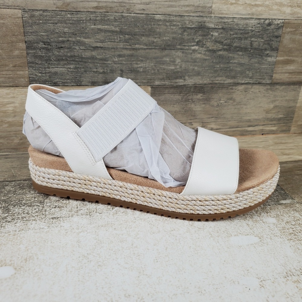 Soul Naturalizer Diana Womens Flatform Sandal Sz 8.5 M White Crisscross Strap